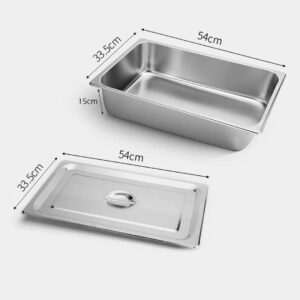 Buy SOGA 12X Gastronorm GN Pan Full Size 1/1 GN Pan 15cm Deep Stainless Steel Tray With Lid Online - Home & Living - 2 - AU Depot Free Shipping