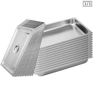Buy SOGA 12X Gastronorm GN Pan Full Size 1/1 GN Pan 6.5cm Deep Stainless Steel Tray With Lid Online - Home & Living - 1 - AU Depot Free Shipping