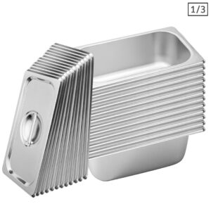 Buy SOGA 12X Gastronorm GN Pan Full Size 1/3 GN Pan 10cm Deep Stainless Steel Tray With Lid Online - Home & Living - 1 - AU Depot Free Shipping