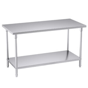 Buy SOGA 150*70*85cm Commercial Catering Kitchen Stainless Steel Prep Work Bench Online - furniture > kitchen & dining room furniture > buffets, sideboards & kitchen islands - 1 - AU Depot Free Shipping