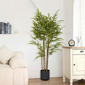 Buy SOGA 150cm Lucky Bamboo Tree Bambusa Vulgaris Artificial Plant w/ 7 Branches Home Accent Decor Online - Home & Living - 2 - AU Depot Free Shipping