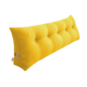 SOGA 150cm Yellow Triangular Wedge Bed Pillow Headboard Backrest Bedside Tatami Cushion Home Decor Pillow3113 AU Depot Free Shipping SOGA 150cm Yellow Triangular Wedge Bed Pillow Headboard Backrest Bedside Tatami Cushion Home Decor - AU DEPOT