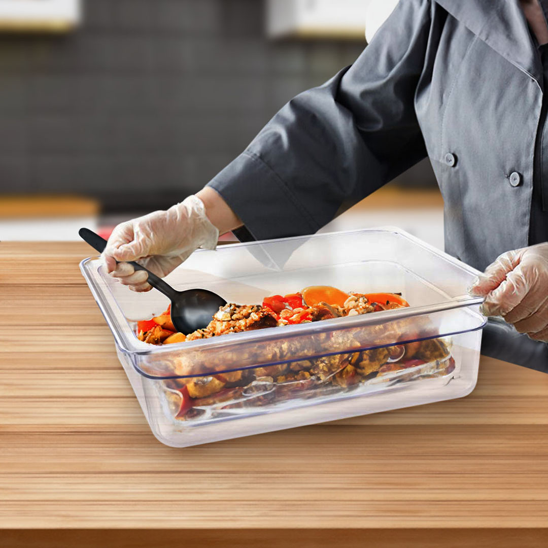 SOGA 150mm Clear Gastronorm GN Pan 1/2 Food Tray Storage Bundle of 6 - VICPans1417X6 - Home & Living - 5 - AU DEPOT SOGA Buy SOGA 150mm Clear Gastronorm GN Pan 1/2 Food Tray Storage Bundle of 6 Online - Home & Living - 5 - AU Depot Free Shipping