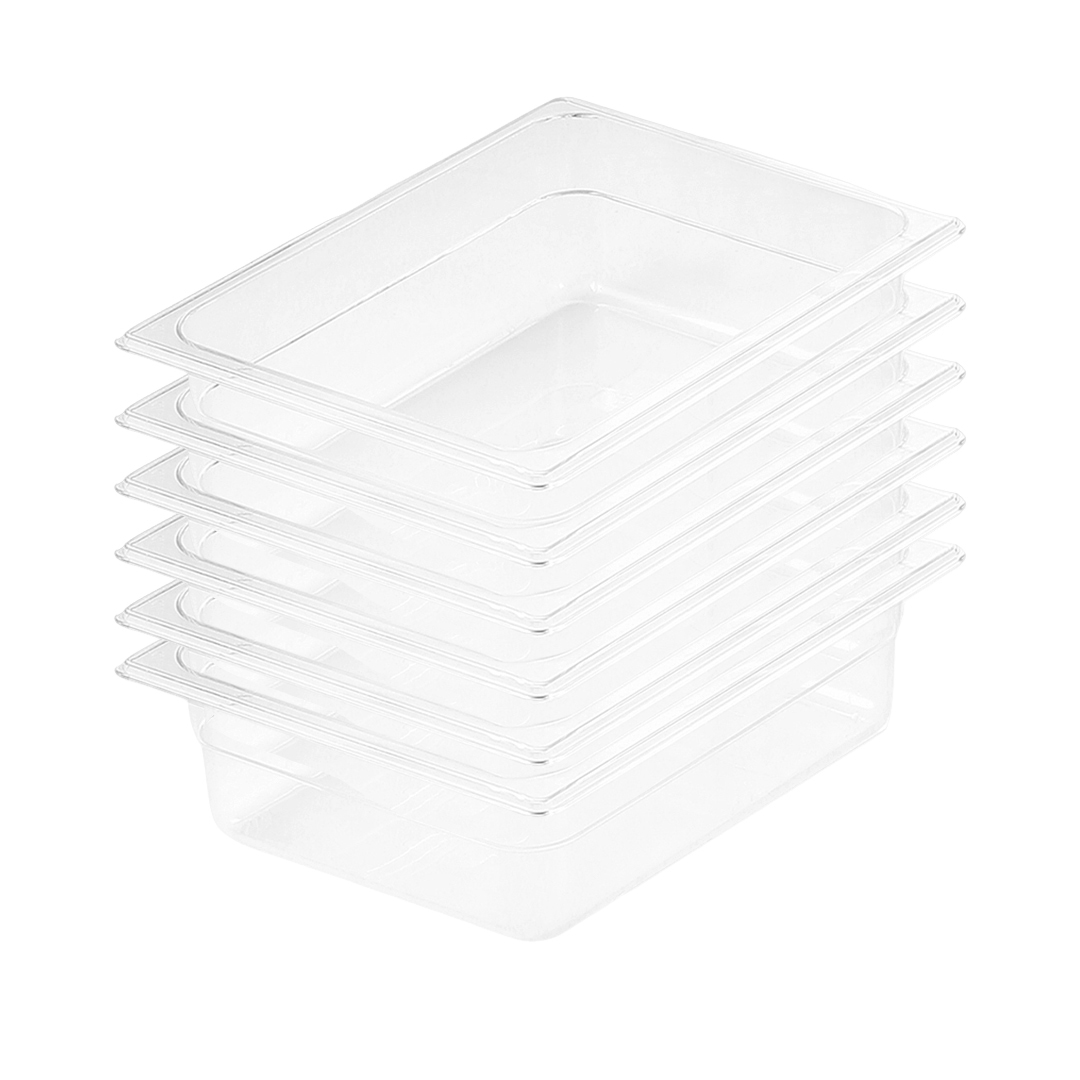 SOGA 150mm Clear Gastronorm GN Pan 1/2 Food Tray Storage Bundle of 6 - Baking Trays - VICPans1417X6 1 SOGA 150mm Clear Gastronorm GN Pan 1/2 Food Tray Storage Bundle of 6 - AU DEPOT Buy SOGA 150mm Clear Gastronorm GN Pan 1/2 Food Tray Storage Bundle of 6 Online - Home & Living - 1 - AU Depot Free Shipping