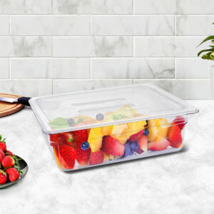 Buy SOGA 150mm Clear Gastronorm GN Pan 1/2 Food Tray Storage with Lid Online - SOGA 150mm Clear Gastronorm GN Pan 1 - 2 - AU Depot Free Shipping