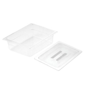 Buy SOGA 150mm Clear Gastronorm GN Pan 1/2 Food Tray Storage with Lid Online - SOGA 150mm Clear Gastronorm GN Pan 1 - 1 - AU Depot Free Shipping