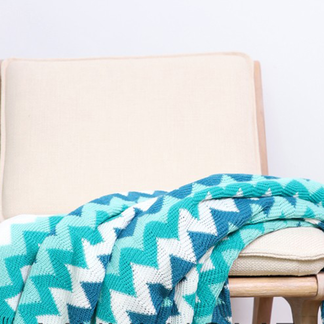 SOGA 170cm Blue Zigzag Striped Throw Blanket Acrylic Wave Knitted Fringed Woven Cover Couch Bed Sofa Home Decor - Blanket919 - Home - 5 - AU DEPOT SOGA Buy SOGA 170cm Blue Zigzag Striped Throw Blanket Acrylic Wave Knitted Fringed Woven Cover Couch Bed Sofa Home Decor Online - Home - 5 - AU Depot Free Shipping