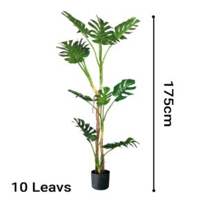 Buy SOGA 175cm Tropical Monstera Palm Artificial Plant Tree, Real Touch Technology, with UV Protection Online - Home & Living - 2 - AU Depot Free Shipping