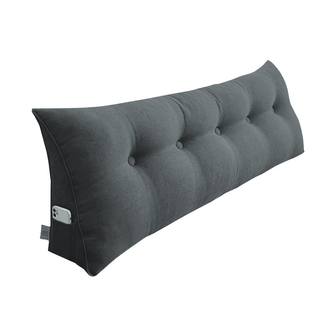 SOGA 180cm Dark Grey Triangular Wedge Bed Pillow Headboard Backrest Bedside Tatami Cushion Home Decor - - PillowFab180Grey 1 SOGA 180cm Dark Grey Triangular Wedge Bed Pillow Headboard Backrest Bedside Tatami Cushion Home Decor - AU DEPOT Buy SOGA 180cm Dark Grey Triangular Wedge Bed Pillow Headboard Backrest Bedside Tatami Cushion Home Decor Online - Furniture - 1 - AU Depot Free Shipping