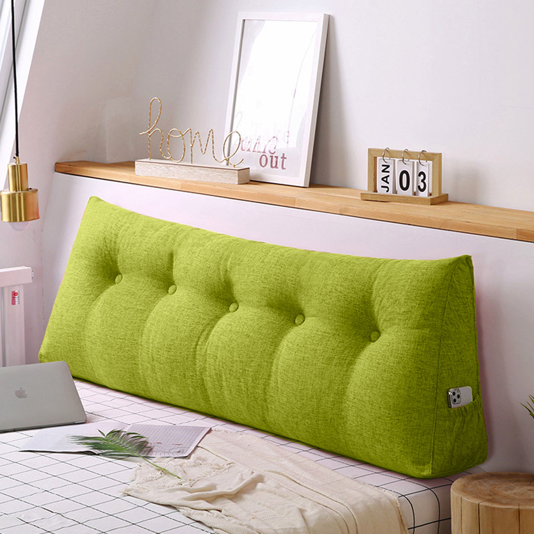 SOGA 180cm Green Triangular Wedge Bed Pillow Headboard Backrest Bedside Tatami Cushion Home Decor - Pillow1114 - Furniture - 3 - AU DEPOT SOGA Buy SOGA 180cm Green Triangular Wedge Bed Pillow Headboard Backrest Bedside Tatami Cushion Home Decor Online - Furniture - 3 - AU Depot Free Shipping