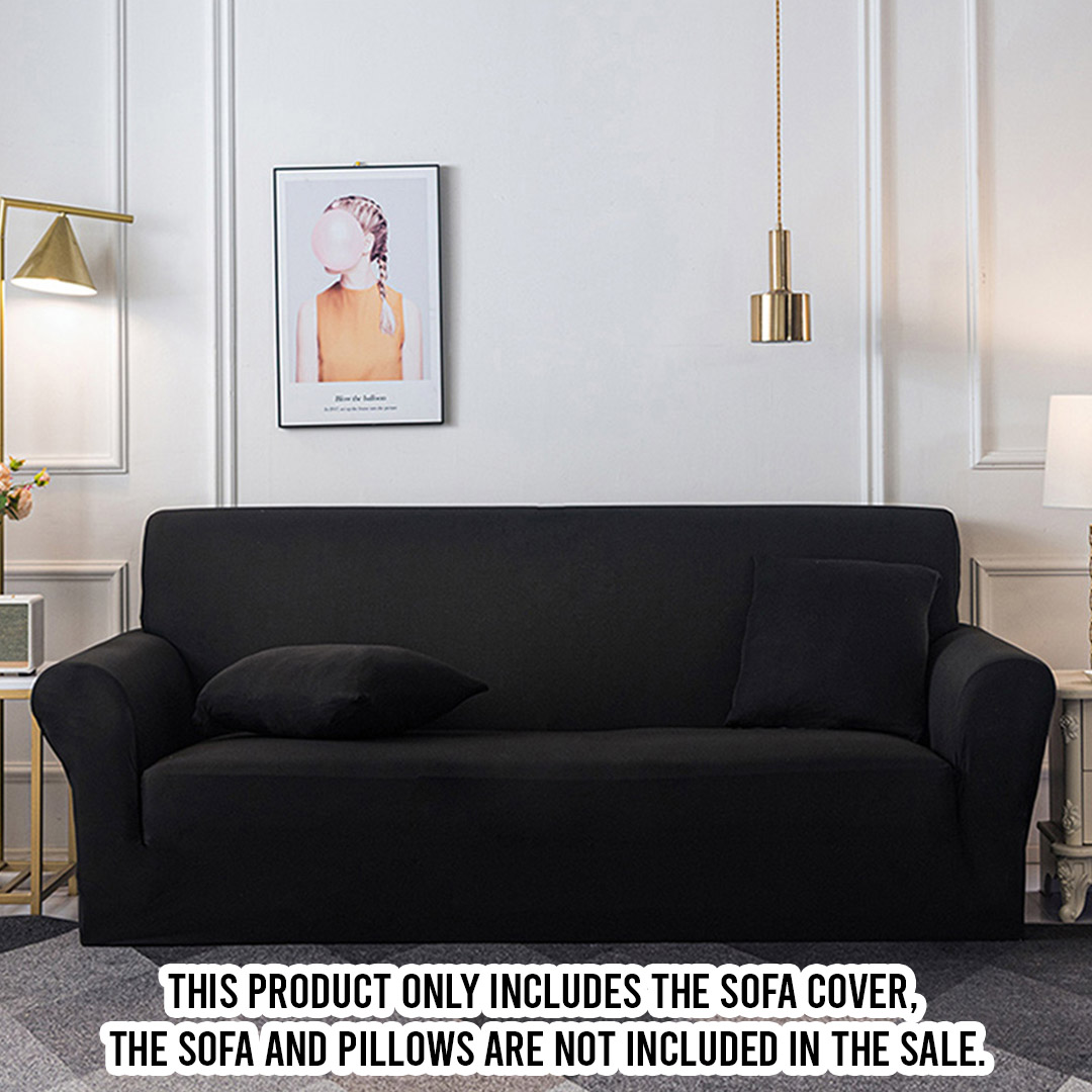 SOGA 2-Seater Black Sofa Cover Couch Protector High Stretch Lounge Slipcover Home Decor - SofaCov202 - Home & Living - 2 - AU DEPOT SOGA Buy SOGA 2-Seater Black Sofa Cover Couch Protector High Stretch Lounge Slipcover Home Decor Online - Home & Living - 2 - AU Depot Free Shipping