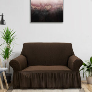 Buy SOGA 2-Seater Coffee Sofa Cover with Ruffled Skirt Couch Protector High Stretch Lounge Slipcover Home Decor Online - Home & Living - 2 - AU Depot Free Shipping