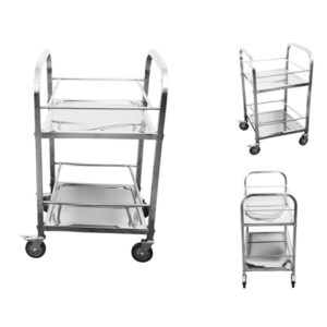 Buy SOGA 2 Tier 500x500x950 Stainless Steel Square Tube Drink Wine Food Utility Cart Online - Business & Industrial - 2 - AU Depot Free Shipping