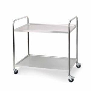 Buy SOGA 2 Tier 81x46x85cm Stainless Steel Kitchen Dining Food Cart Trolley Utility Round Small Online - Business & Industrial - 1 - AU Depot Free Shipping