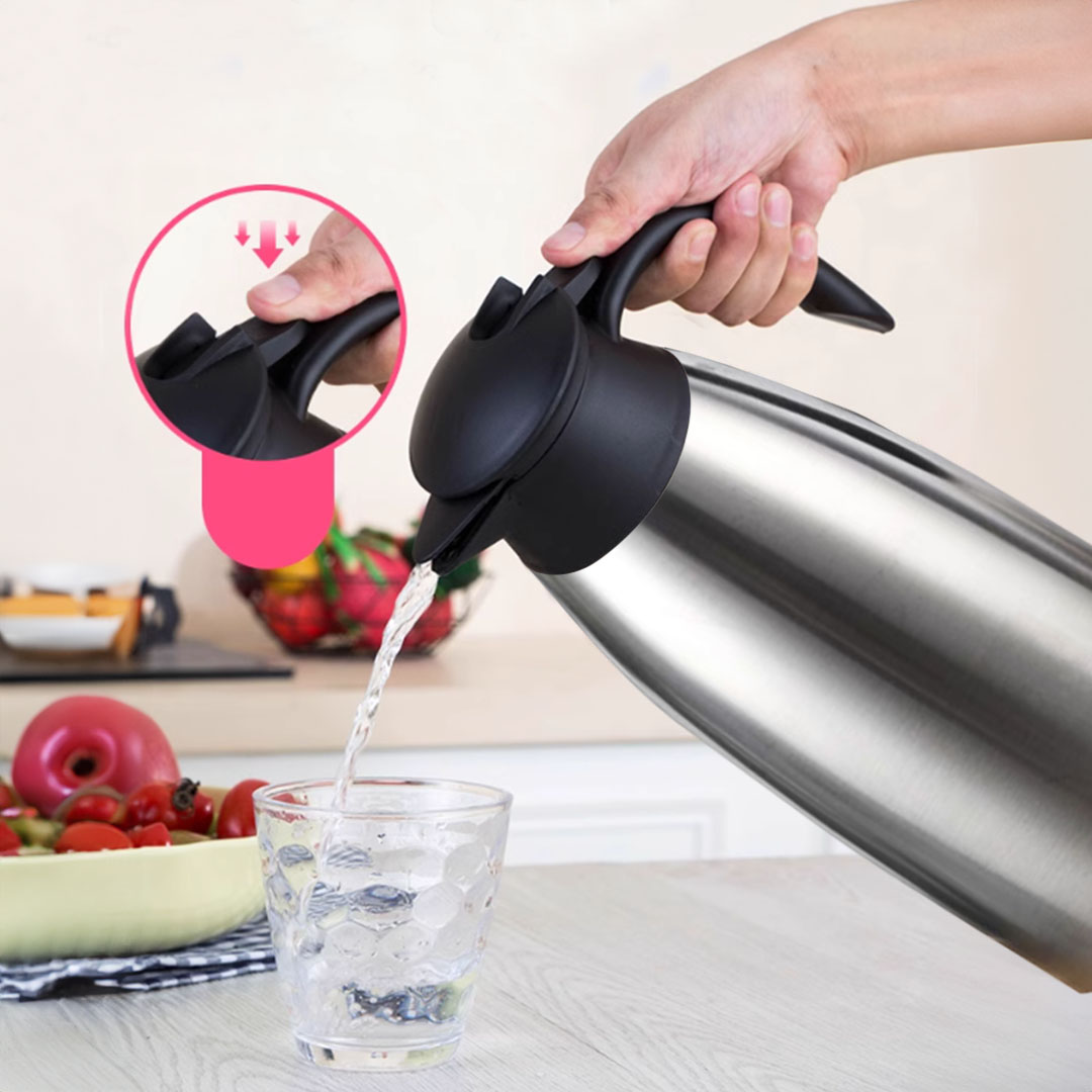 SOGA 2.0L Silver Color 3-Layer Stainless Steel Vacuum Durable Thermal Flask - BottleWKE15 - Home & Living - 5 - AU DEPOT SOGA Buy SOGA 2.0L Silver Color 3-Layer Stainless Steel Vacuum Durable Thermal Flask Online - Home & Living - 5 - AU Depot Free Shipping