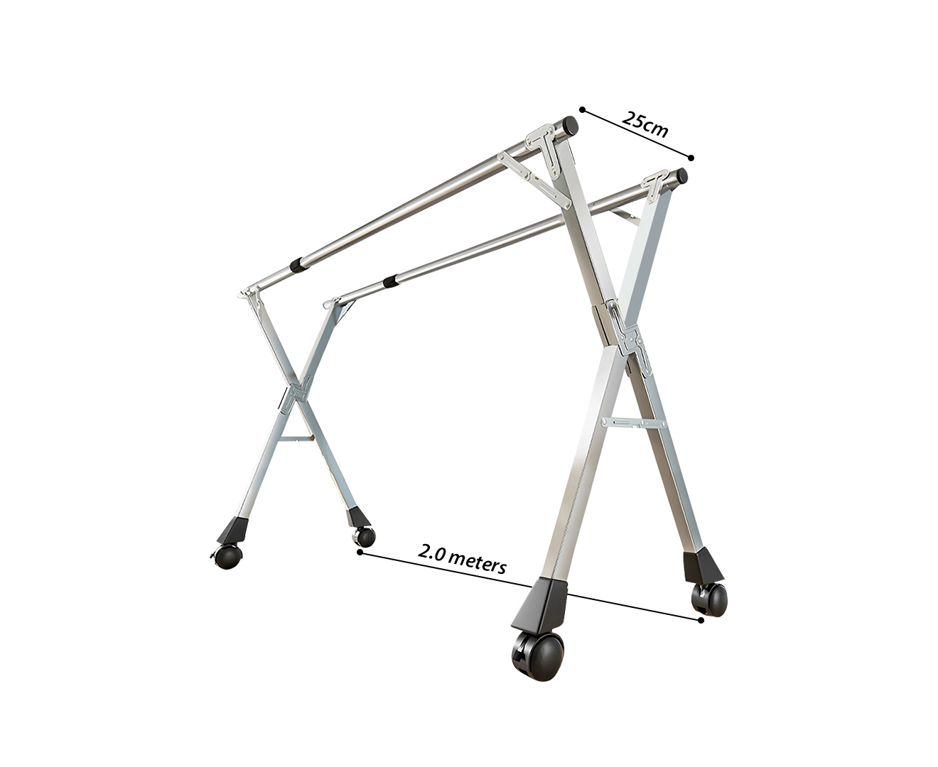 SOGA 2.0m Portable Standing Clothes Drying Rack Foldable Space-Saving Laundry Holder with Wheels - BSXG2515 - Home & Living - 4 - AU DEPOT SOGA Buy SOGA 2.0m Portable Standing Clothes Drying Rack Foldable Space-Saving Laundry Holder with Wheels Online - Home & Living - 4 - AU Depot Free Shipping