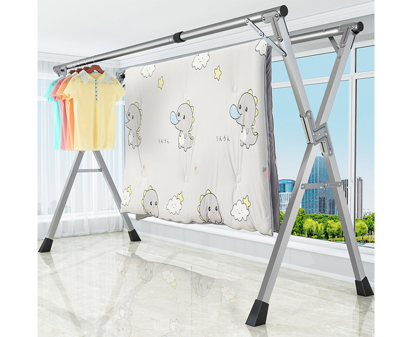 SOGA 2.4m Portable Standing Clothes Drying Rack Foldable Space-Saving Laundry Holder Indoor Outdoor - BSXG2510 - Home & Living - 8 - AU DEPOT SOGA Buy SOGA 2.4m Portable Standing Clothes Drying Rack Foldable Space-Saving Laundry Holder Indoor Outdoor Online - Home & Living - 8 - AU Depot Free Shipping