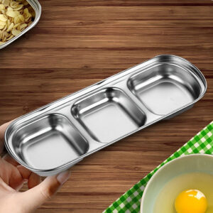 Buy SOGA 20.5cm Silver Sauce Pan with Three Compartments Divided Sauce Dish Kitchen Essential Online - home & living > kitchen & dining > cookware > saucepans - 2 - AU Depot Free Shipping