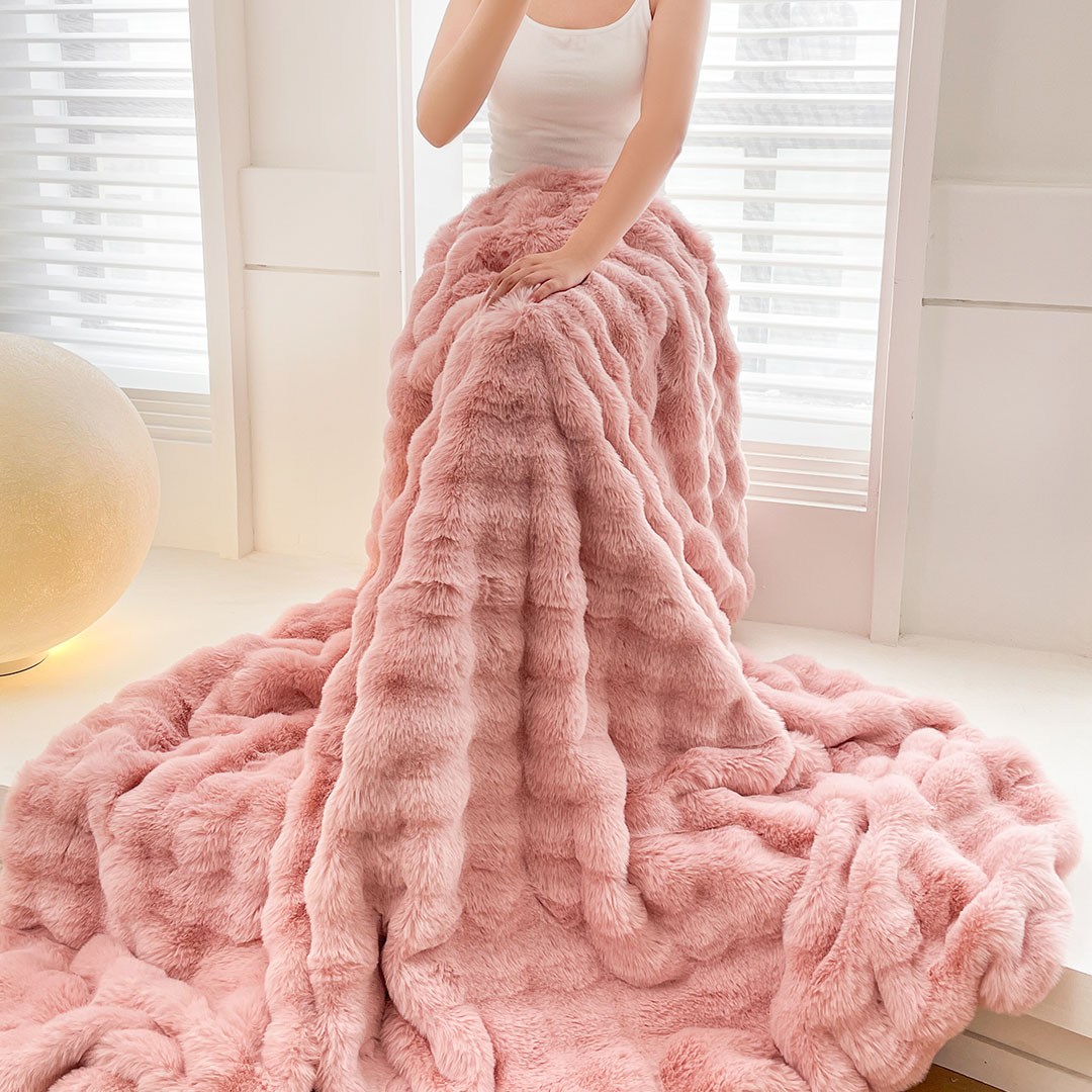 SOGA 200cm Pink Fur Fuzzy Super Soft and Cozy Fluffy Throw Blanket - BlanketFur338 - Home - 4 - AU DEPOT SOGA Buy SOGA 200cm Pink Fur Fuzzy Super Soft and Cozy Fluffy Throw Blanket Online - Home - 4 - AU Depot Free Shipping
