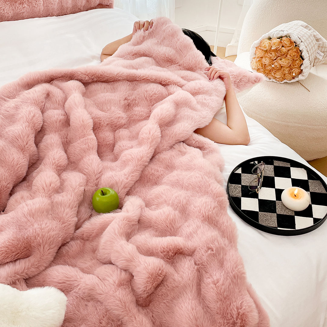 SOGA 200cm Pink Fur Fuzzy Super Soft and Cozy Fluffy Throw Blanket - BlanketFur338 - Home - 8 - AU DEPOT SOGA Buy SOGA 200cm Pink Fur Fuzzy Super Soft and Cozy Fluffy Throw Blanket Online - Home - 8 - AU Depot Free Shipping