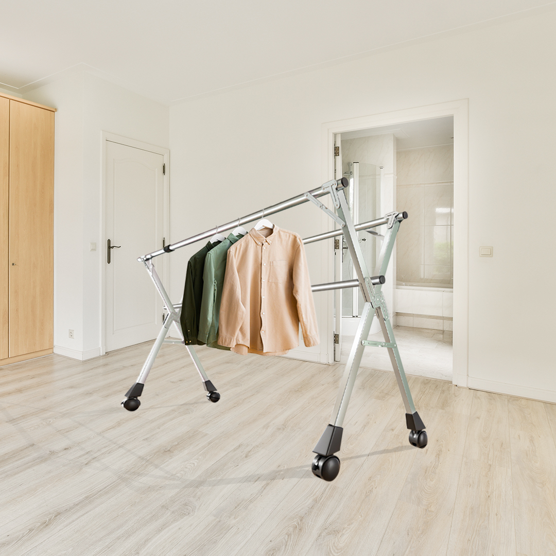SOGA 200cm Portable Drying Rack Clothes Steel Laundry Rack Foldable Space-Saving Laundry Holder 3 Poles - BSXG2518 - Home & Living - 7 - AU DEPOT SOGA Buy SOGA 200cm Portable Drying Rack Clothes Steel Laundry Rack Foldable Space-Saving Laundry Holder 3 Poles Online - Home & Living - 7 - AU Depot Free Shipping