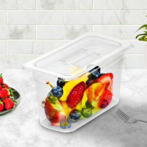 Buy SOGA 200mm Clear Gastronorm GN Pan 1/3 Food Tray Storage Bundle of 4 with Lid Online - Home & Living - 2 - AU Depot Free Shipping