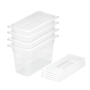 Buy SOGA 200mm Clear Gastronorm GN Pan 1/3 Food Tray Storage Bundle of 4 with Lid Online - Home & Living - 1 - AU Depot Free Shipping