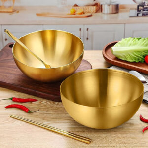 Buy SOGA 20cm Gold Salad Bowl with Model 201 Elegant and Durable Kitchen Essential Online - Home & living - 2 - AU Depot Free Shipping
