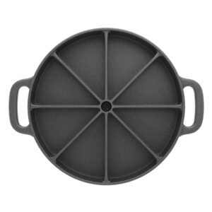 Buy SOGA 21.5CM Round Cast Iron Baking Wedge Pan Cornbread Cake 8-Slice Baking Dish with Handle Online - Home & Living - 1 - AU Depot Free Shipping