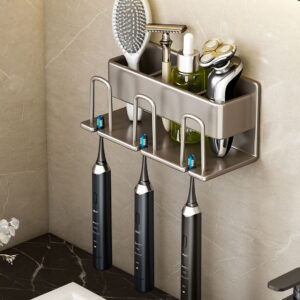 Buy SOGA 21cm Wall-Mounted Bathroom Storage Organiser Space Saving Adhesive Shelf Rack Online - Home - 2 - AU Depot Free Shipping