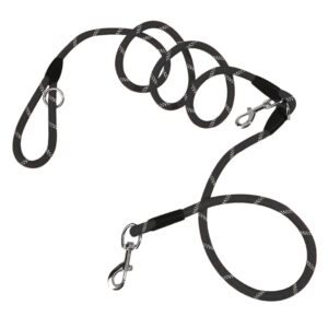 Buy SOGA 220cm Multifunction Hands-Free Rope Pet Cat Dog Puppy Double Ended Leash for Walking Training Tracking Obedience Black Online - Pets - 1 - AU Depot Free Shipping