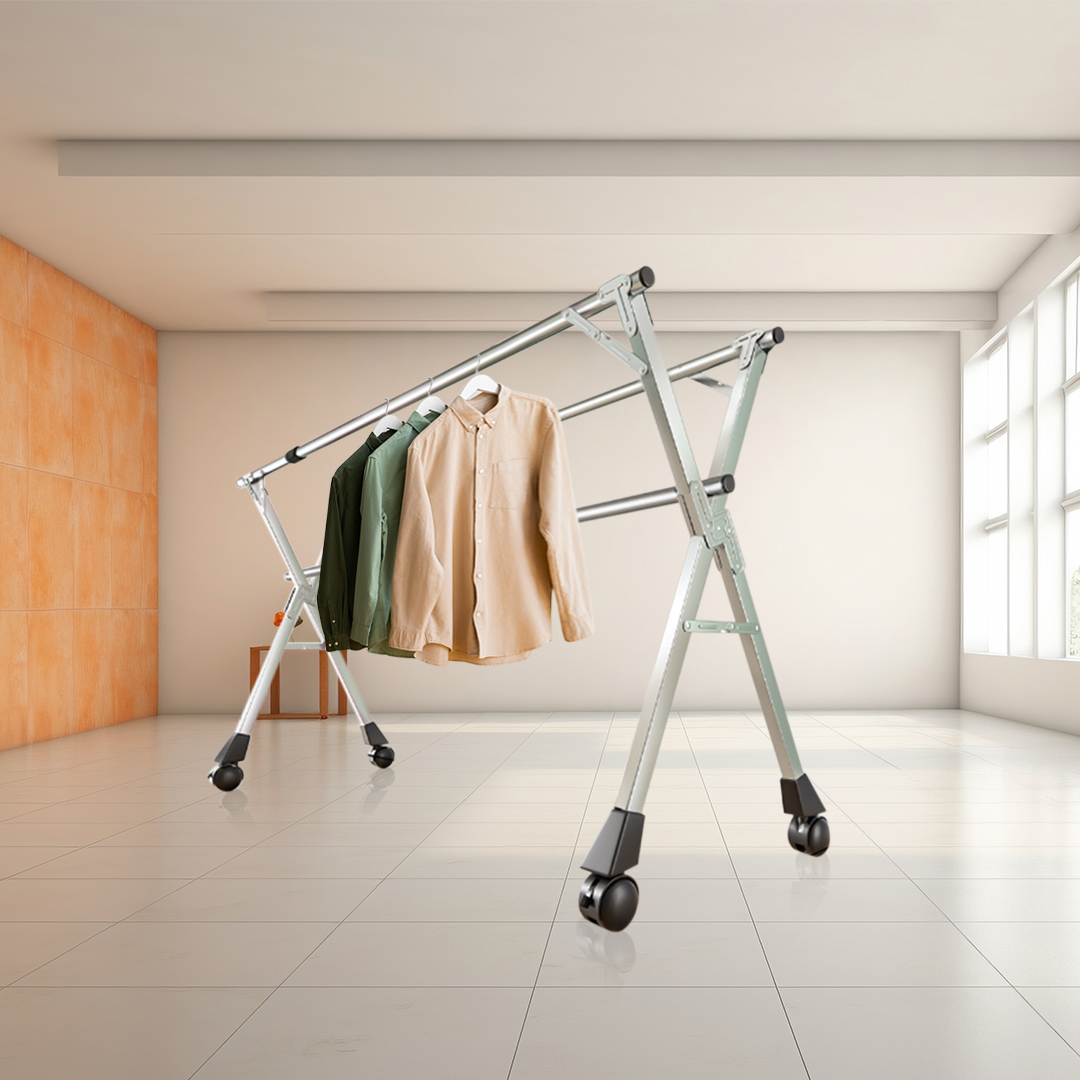 SOGA 240cm Portable Drying Rack Clothes Steel Laundry Rack Foldable Space-Saving Laundry Holder 3 Poles - BSXG2519 - Home & Living - 5 - AU DEPOT SOGA Buy SOGA 240cm Portable Drying Rack Clothes Steel Laundry Rack Foldable Space-Saving Laundry Holder 3 Poles Online - Home & Living - 5 - AU Depot Free Shipping