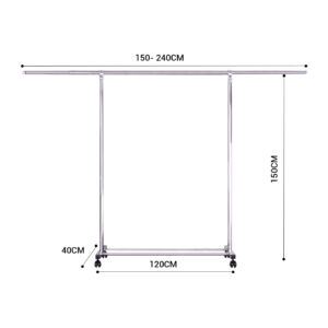 Buy SOGA 240cm Stainless Steel Floor-Standing Clothes Rack - Durable and Space-Saving Laundry Organizer Online - Home & Living - 2 - AU Depot Free Shipping