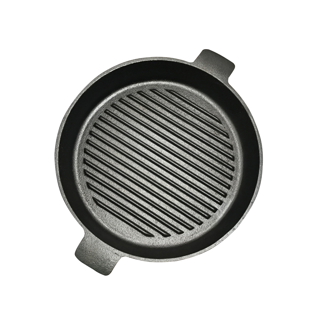 SOGA 25cm Round Ribbed Cast Iron Frying Pan Skillet Steak Sizzle Platter with Handle - Frying Pans - ZPai001A 1 SOGA 25cm Round Ribbed Cast Iron Frying Pan Skillet Steak Sizzle Platter with Handle - AU DEPOT Buy SOGA 25cm Round Ribbed Cast Iron Frying Pan Skillet Steak Sizzle Platter with Handle Online - Home & Living - 1 - AU Depot Free Shipping