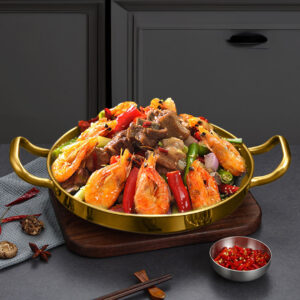 Buy SOGA 26cm Dry Pot, Gold Plated 202 Material Stainless Steel and Kitchen Essential Online - home & living - 2 - AU Depot Free Shipping