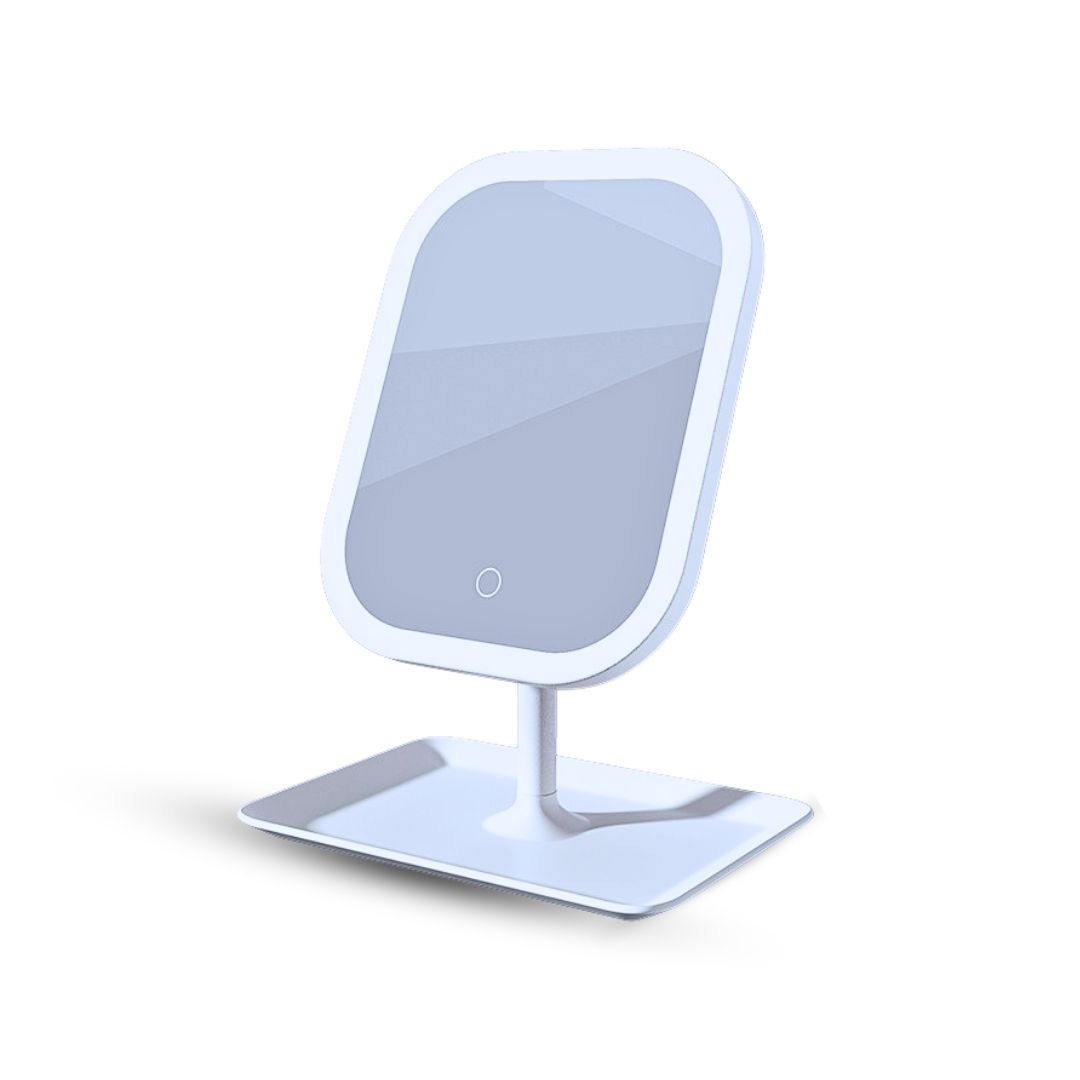 SOGA 26cm White Squared Smart LED Makeup Bedroom Table Vanity Mirror Tricolor w/ 5x Magnification - Bathroom Storage - MirrorE9 1 SOGA 26cm White Squared Smart LED Makeup Bedroom Table Vanity Mirror Tricolor w/ 5x Magnification - AU DEPOT Buy SOGA 26cm White Squared Smart LED Makeup Bedroom Table Vanity Mirror Tricolor w/ 5x Magnification Online - Home - 1 - AU Depot Free Shipping