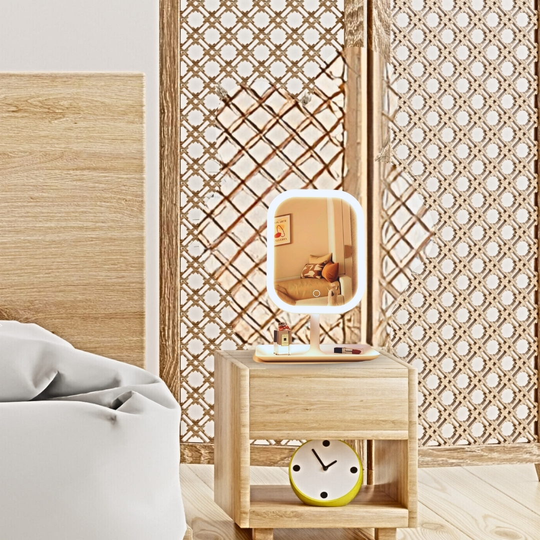 SOGA 26cm White Squared Smart LED Makeup Bedroom Table Vanity Mirror Tricolor w/ 5x Magnification - MirrorE9X2 - Home - 5 - AU DEPOT SOGA Buy SOGA 26cm White Squared Smart LED Makeup Bedroom Table Vanity Mirror Tricolor w/ 5x Magnification Online - Home - 5 - AU Depot Free Shipping