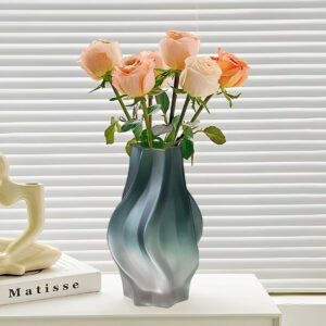 Buy SOGA 27cm Glass Vase Blue with Beautiful glass Bubble Texture Art Vases Online - Home & Living - 2 - AU Depot Free Shipping
