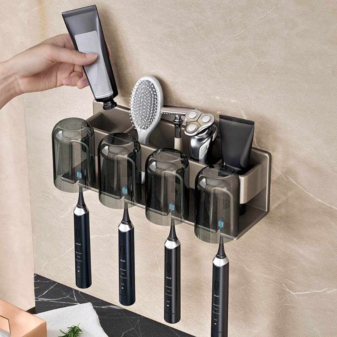 SOGA 27cm Wall-Mounted Bathroom Storage Organiser Space Saving Adhesive Shelf Rack - TAN1003 - Home - 3 - AU DEPOT SOGA Buy SOGA 27cm Wall-Mounted Bathroom Storage Organiser Space Saving Adhesive Shelf Rack Online - Home - 3 - AU Depot Free Shipping