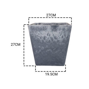 Buy SOGA 27cm Weathered Grey Square Resin Plant Flower Pot in Cement Pattern Planter Cachepot for Indoor Home Office Online - Home & Living - 2 - AU Depot Free Shipping