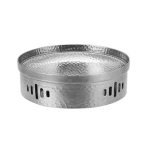 Buy SOGA 28cm Hammered Texture Dry Pot in Natural Silver Color, a Kitchen Essential Online - home & living - 1 - AU Depot Free Shipping