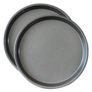 Buy SOGA 2X 10-inch Round Black Steel Non-stick Pizza Tray Oven Baking Plate Pan Online - Home & Living - 1 - AU Depot Free Shipping