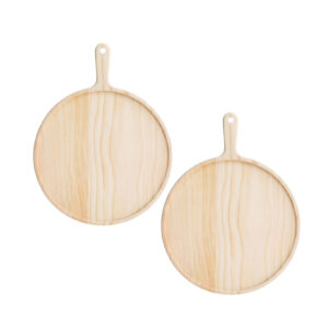 SOGA 2X 12 inch Round Premium Wooden Pine Food Serving Tray Charcuterie Board Paddle Home Decor WodB112X2 AU Depot Free Shipping SOGA 2X 12 inch Round Premium Wooden Pine Food Serving Tray Charcuterie Board Paddle Home Decor - AU DEPOT