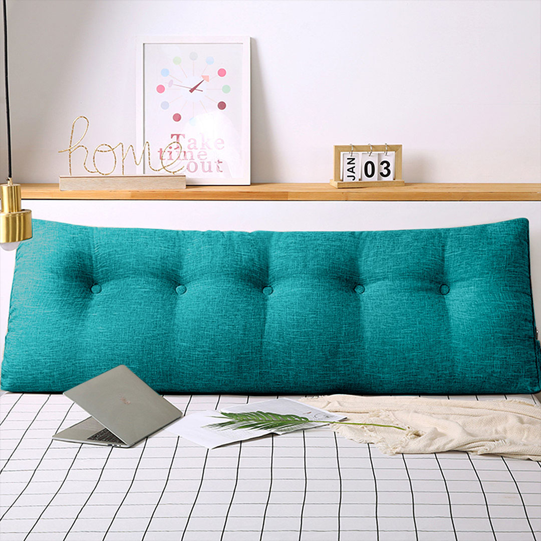 SOGA 2X 120cm Blue Green Triangular Wedge Bed Pillow Headboard Backrest Bedside Tatami Cushion Home Decor - Pillow5112X2 - Furniture - 2 - AU DEPOT SOGA Buy SOGA 2X 120cm Blue Green Triangular Wedge Bed Pillow Headboard Backrest Bedside Tatami Cushion Home Decor Online - Furniture - 2 - AU Depot Free Shipping