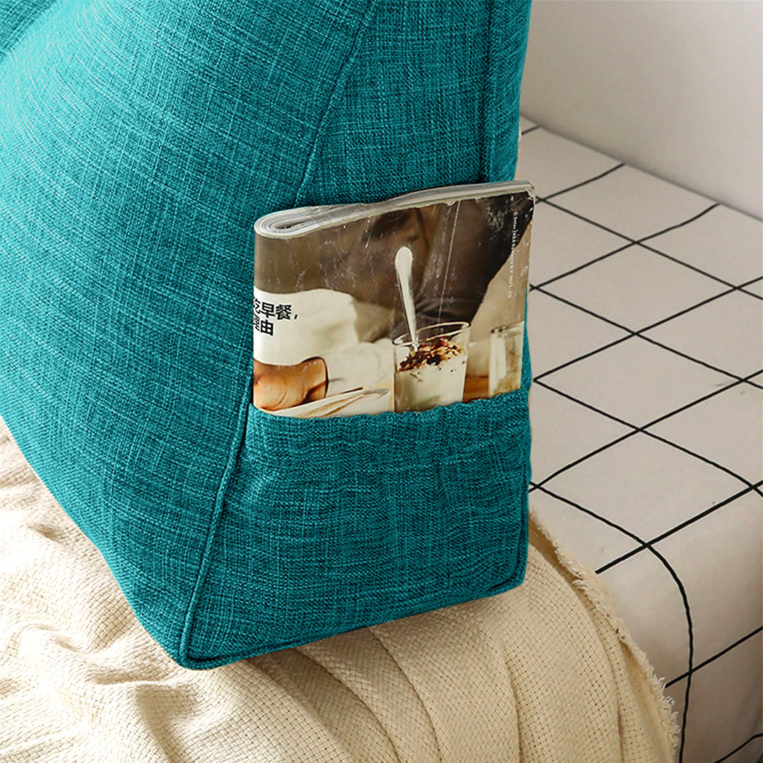 SOGA 2X 120cm Blue Green Triangular Wedge Bed Pillow Headboard Backrest Bedside Tatami Cushion Home Decor - Pillow5112X2 - Furniture - 3 - AU DEPOT SOGA Buy SOGA 2X 120cm Blue Green Triangular Wedge Bed Pillow Headboard Backrest Bedside Tatami Cushion Home Decor Online - Furniture - 3 - AU Depot Free Shipping