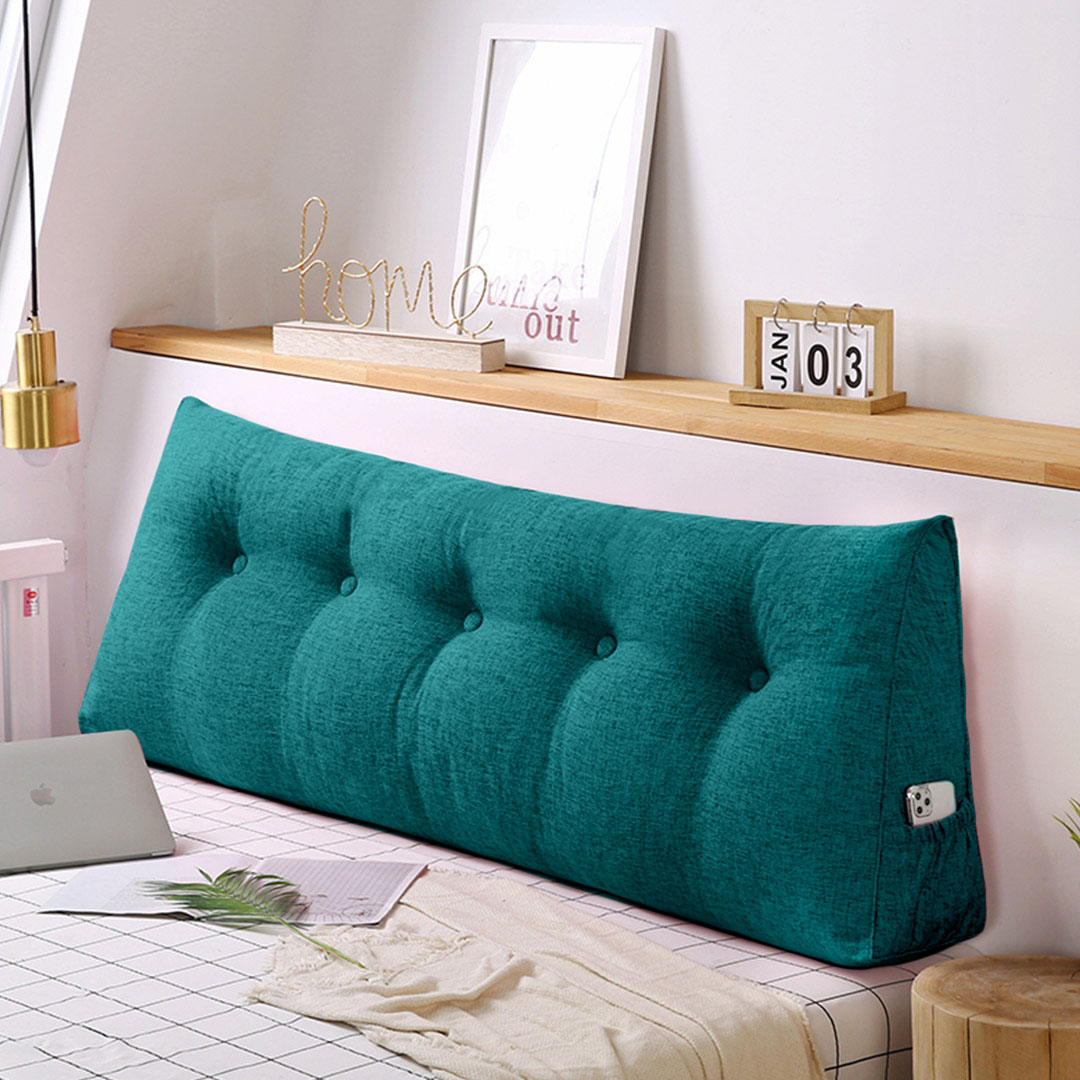 SOGA 2X 120cm Blue Green Triangular Wedge Bed Pillow Headboard Backrest Bedside Tatami Cushion Home Decor - Pillow5112X2 - Furniture - 8 - AU DEPOT SOGA Buy SOGA 2X 120cm Blue Green Triangular Wedge Bed Pillow Headboard Backrest Bedside Tatami Cushion Home Decor Online - Furniture - 8 - AU Depot Free Shipping