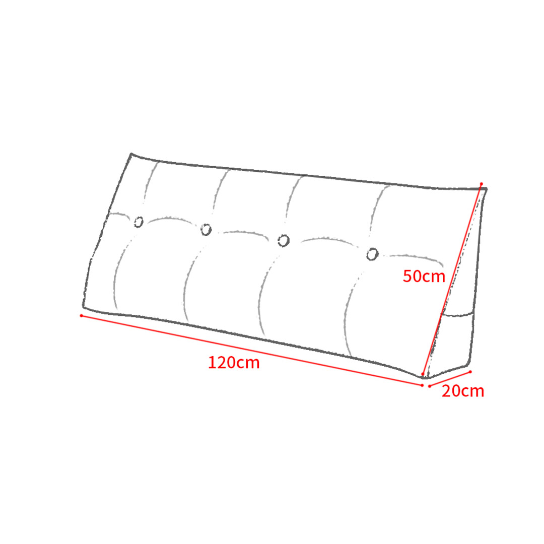 SOGA 2X 120cm Coffee Triangular Wedge Bed Pillow Headboard Backrest Bedside Tatami Cushion Home Decor - PillowFab120CoffeeX2 - Furniture - 5 - AU DEPOT SOGA Buy SOGA 2X 120cm Coffee Triangular Wedge Bed Pillow Headboard Backrest Bedside Tatami Cushion Home Decor Online - Furniture - 5 - AU Depot Free Shipping
