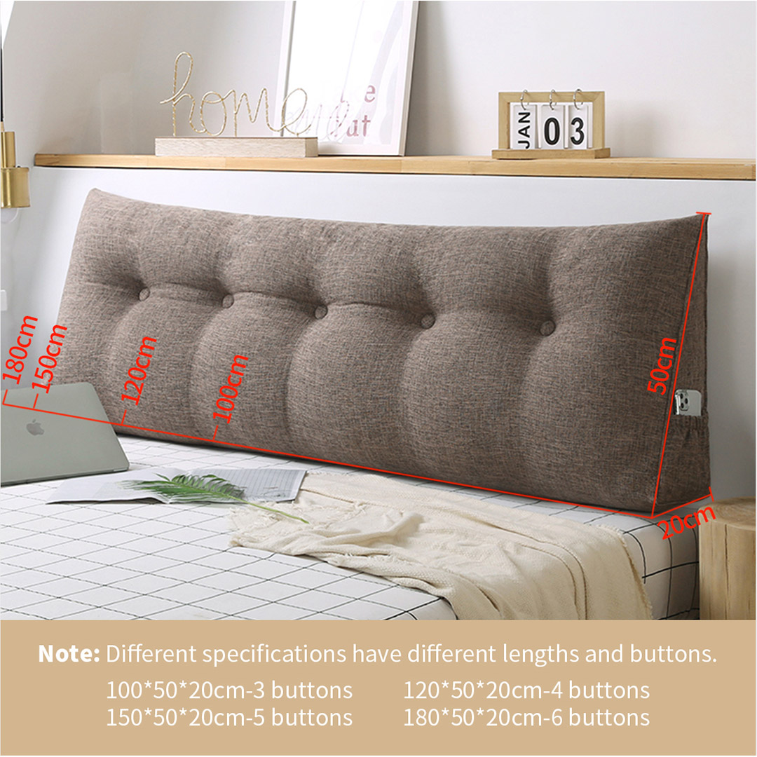 SOGA 2X 120cm Coffee Triangular Wedge Bed Pillow Headboard Backrest Bedside Tatami Cushion Home Decor - PillowFab120CoffeeX2 - Furniture - 6 - AU DEPOT SOGA Buy SOGA 2X 120cm Coffee Triangular Wedge Bed Pillow Headboard Backrest Bedside Tatami Cushion Home Decor Online - Furniture - 6 - AU Depot Free Shipping