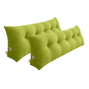 Buy SOGA 2X 120cm Green Triangular Wedge Bed Pillow Headboard Backrest Bedside Tatami Cushion Home Decor Online - Furniture - 1 - AU Depot Free Shipping