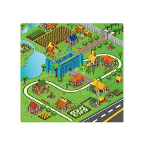 Buy SOGA 2X 120cm Kids Rug Street Map Play Mat, Educational Baby Theme Park Area Rugs Online - Home & Living - 1 - AU Depot Free Shipping
